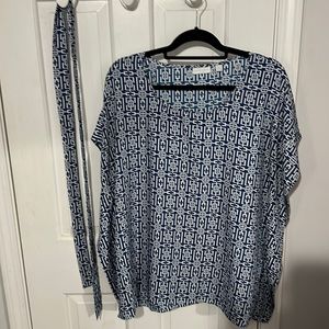 Patterned Top with Belt